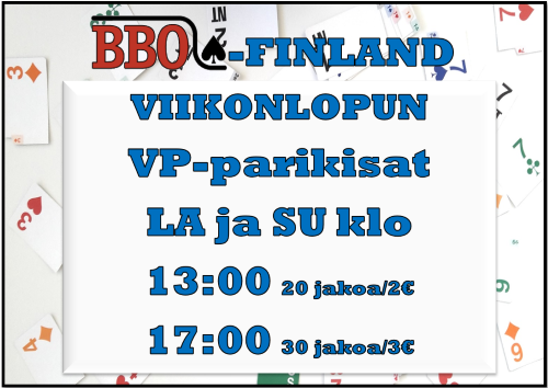 Nyt on viikonloppuna 2 kisaa päivässä!
