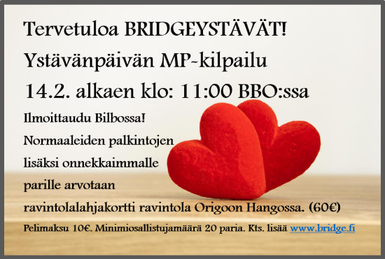 Hyvää ystävänpäivää 14.2.