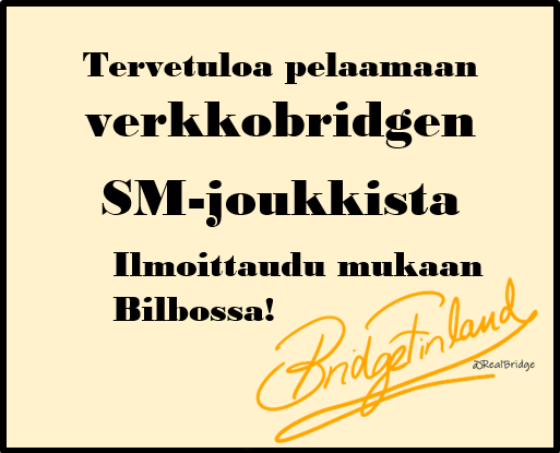Verkkobridgen SM-joukkis pelataan RealBridge-alustalla