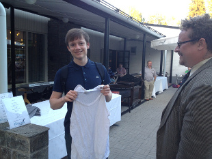 Happy winner of sisu-prize, Liam O´Brien from Scotland.